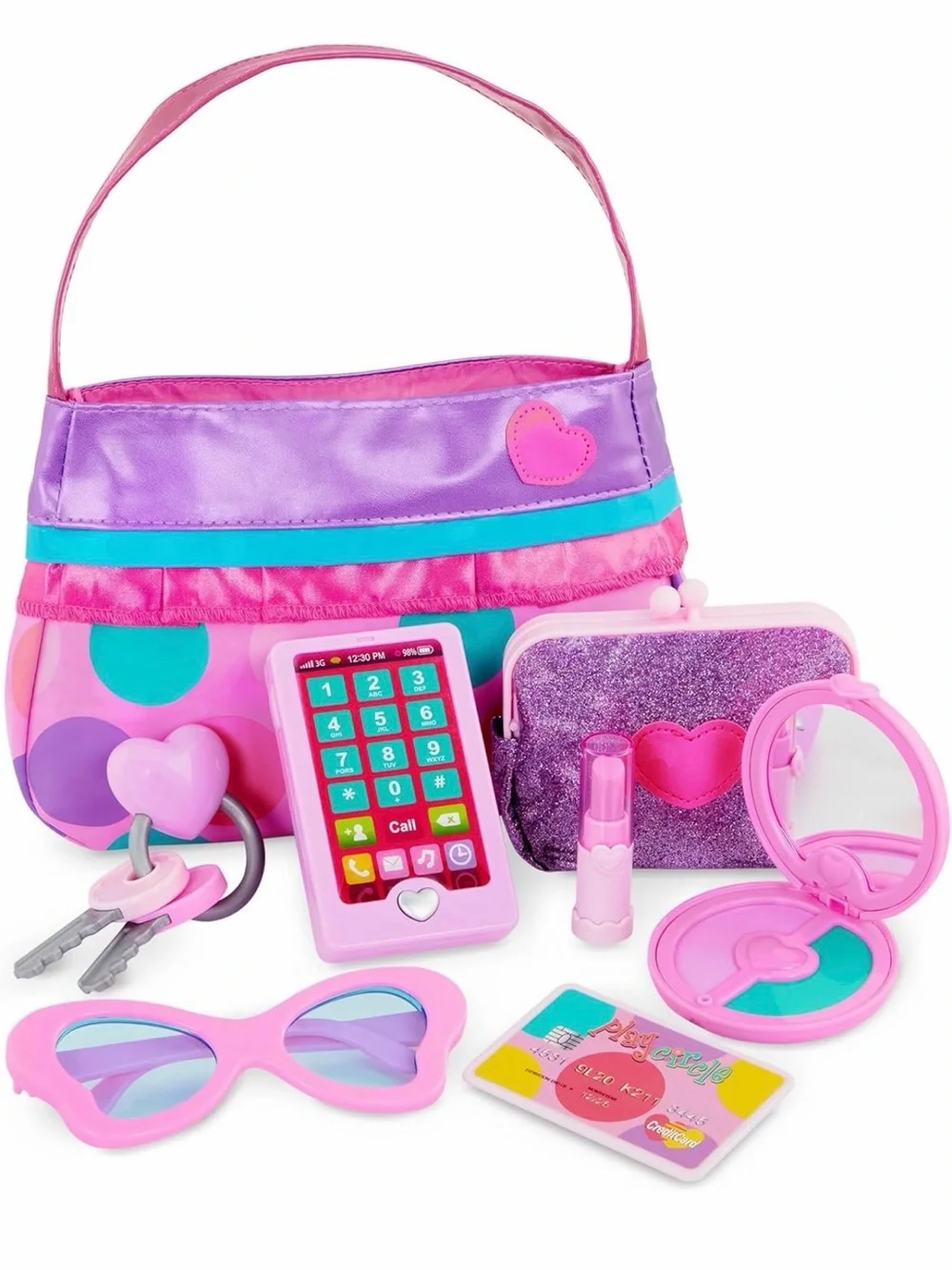 Battat Makeup & Beauty Set – Dress Up Fashion Princess Purse Set – 3+ Years
